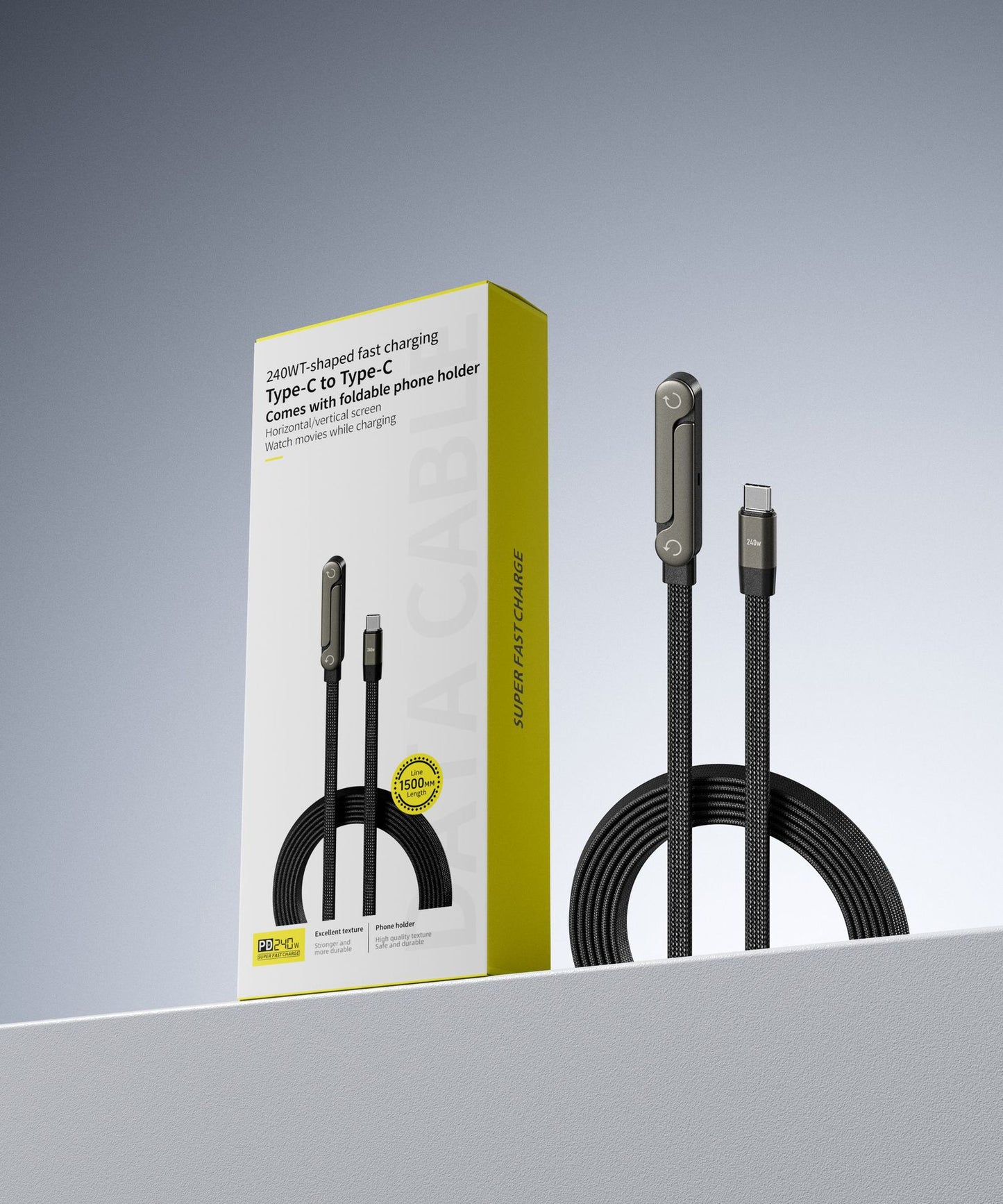 BeiMo 240W USB-C Fast Charging Bracket Cable for Gaming & Tablets