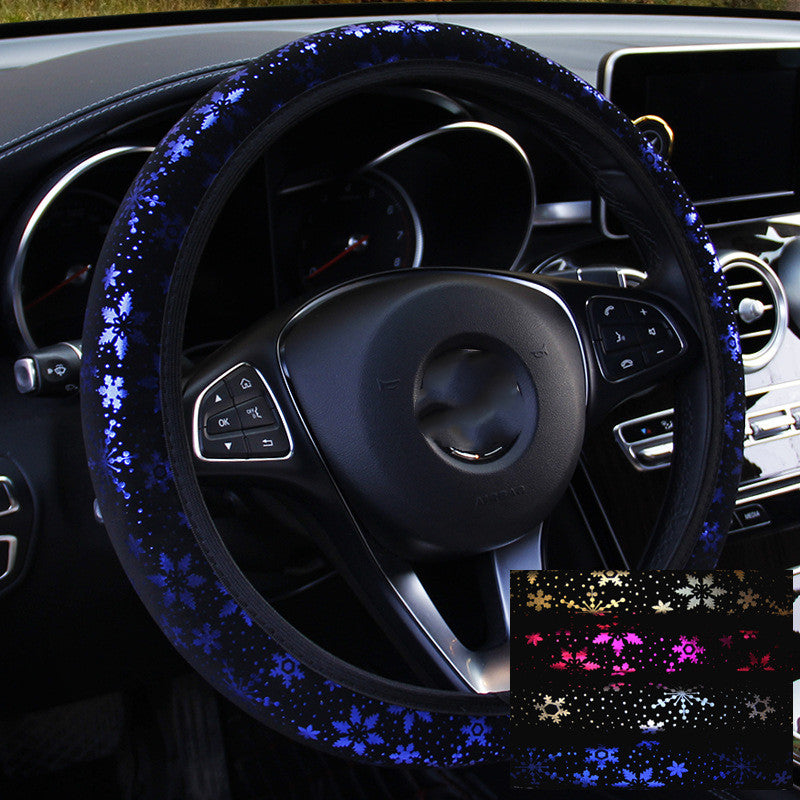 Snowflake Steering Wheel Cover – Soft Anti-Slip Grip, Universal Fit