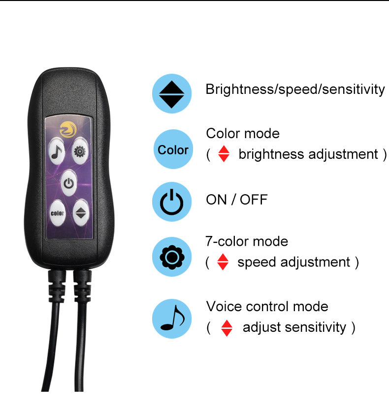 Car LED Atmosphere Light USB – Color Changing Interior Ambient Lamp