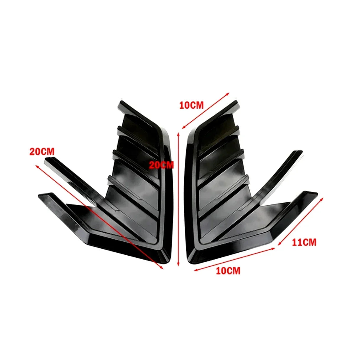 Universal Car Side Fender Vent Trim Sticker – Decorative Air Flow Side Vent Cover for Audi A3 A4 A5 A6 A7 S3 S4 (Gloss Black/Carbon Fiber Look)