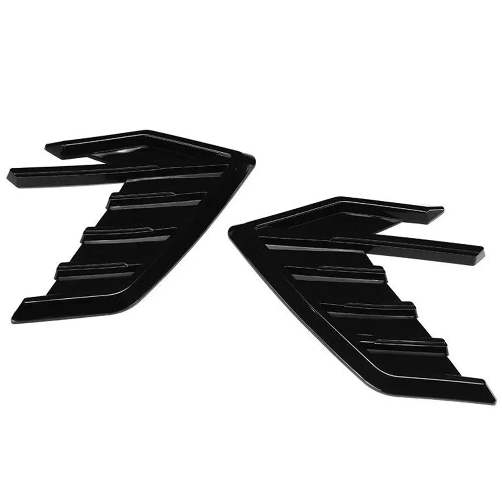 Universal Car Side Fender Vent Trim Sticker – Decorative Air Flow Side Vent Cover for Audi A3 A4 A5 A6 A7 S3 S4 (Gloss Black/Carbon Fiber Look)