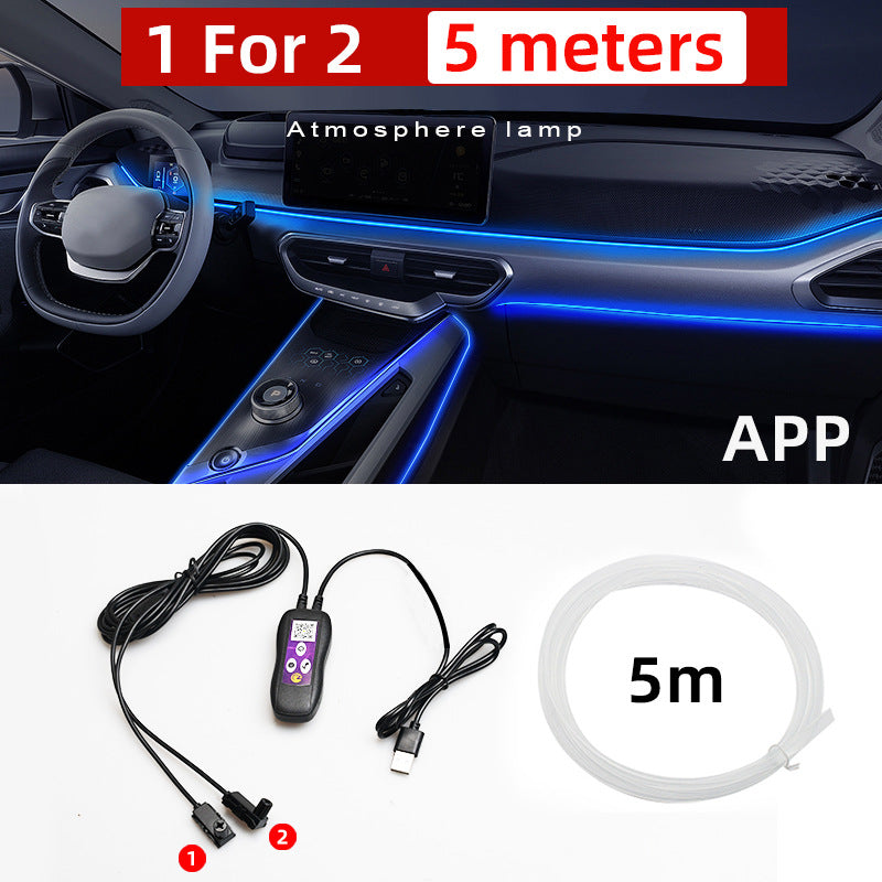 Car LED Atmosphere Light USB – Color Changing Interior Ambient Lamp