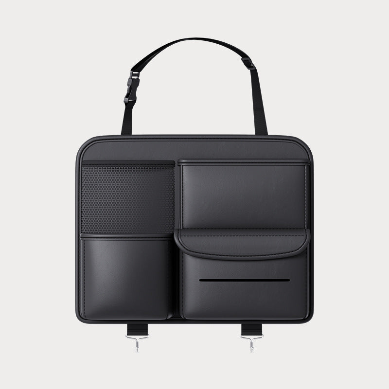 Leather Car Seat Back Organizer – Hanging Storage Bag