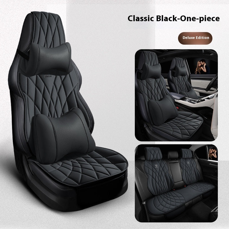 Universal leather Car Seat Cover Premium Semi-Enclosed 5-seat protection