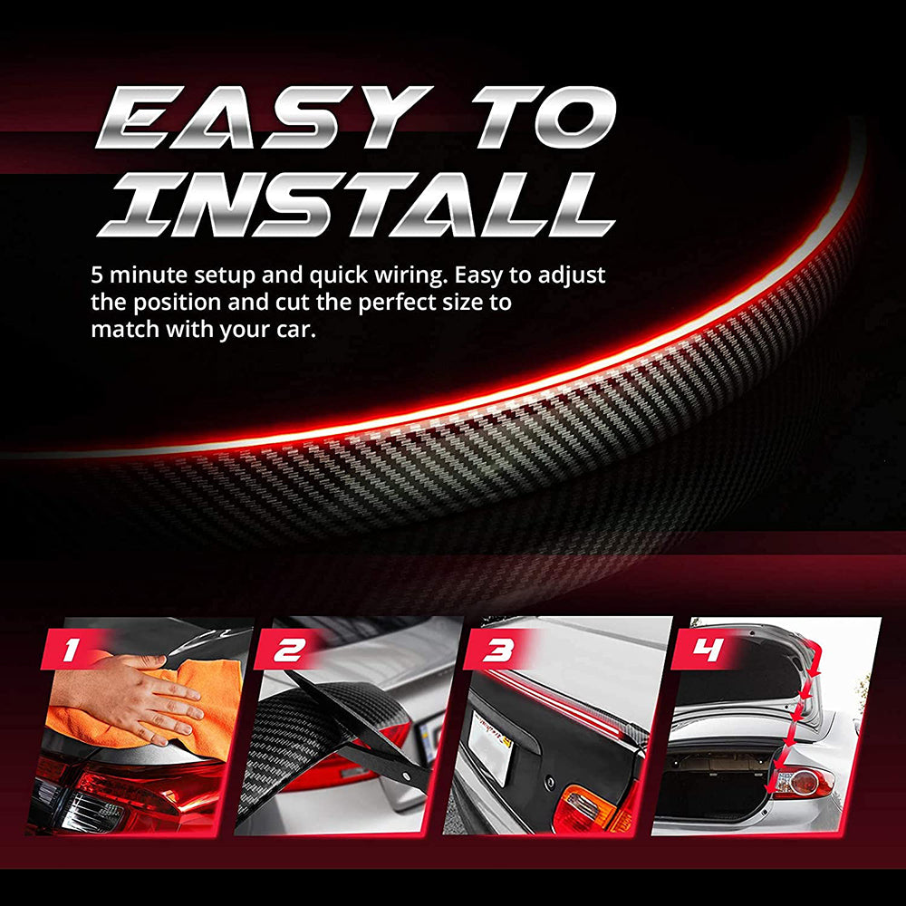 Universal Led Trunk Spoiler Light- Brake Tail & Turn Signal Strip
